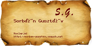 Sorbán Gusztáv névjegykártya