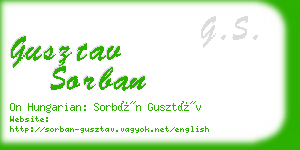 gusztav sorban business card